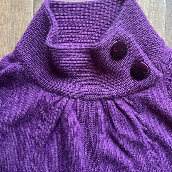 MAX Turtleneck long sweater dress girls 14 purple knitted, purple - Picture 3 of 6